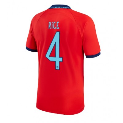 Moški Nogometni dresi Anglija Declan Rice #4 Gostujoči SP 2022 Kratek Rokav